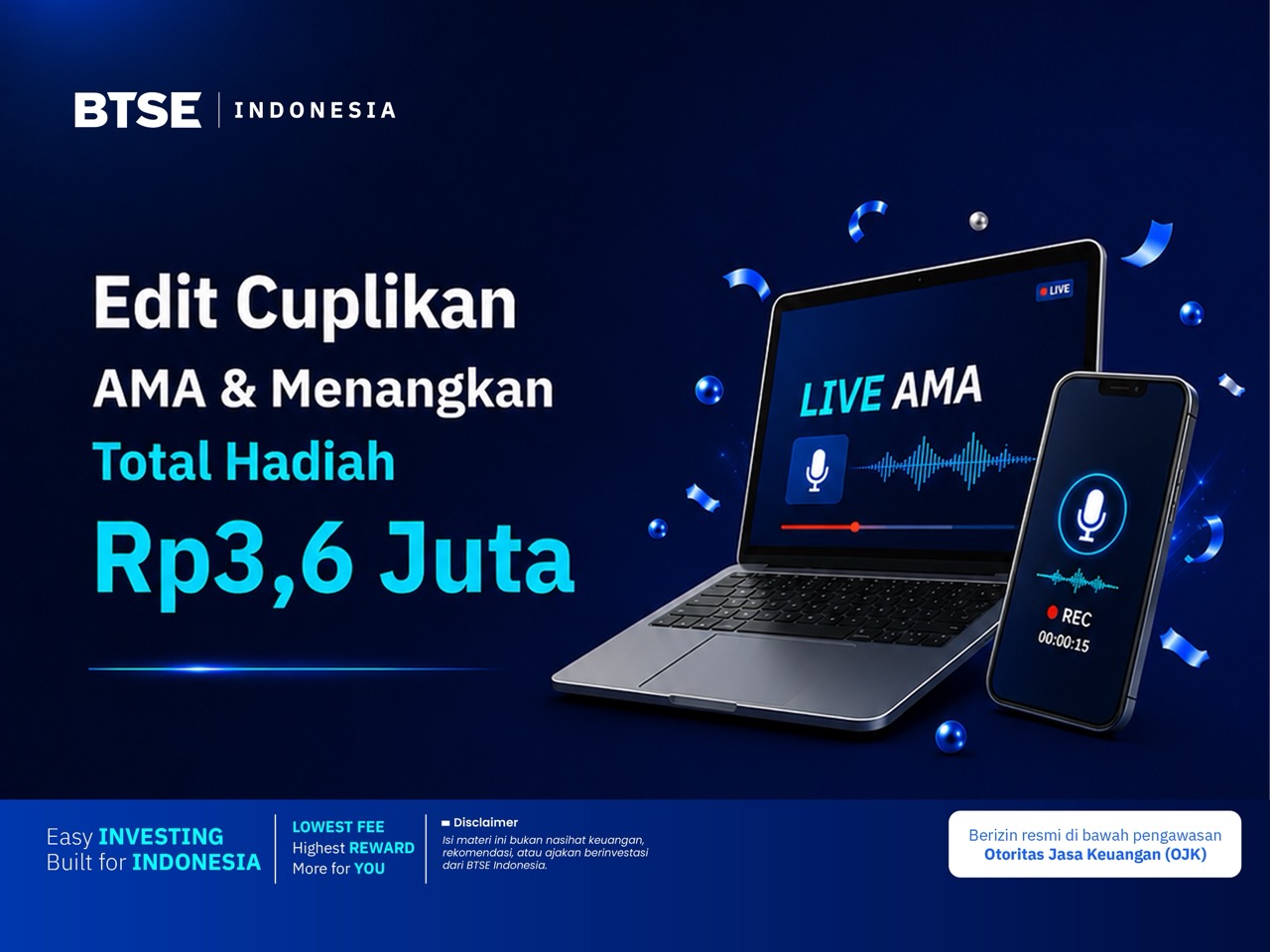 Edit Cuplikan AMA BTSE Indonesia & Menangkan Total Hadiah Rp3,6 Juta